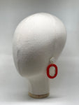 Horn Ohrring oval, zweifarbig