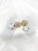 Teardrop Pearls - BySusa Accessories Hand-Made Statement Earrings Hairband Facinator Wiesn Wasn Ohrringe Stickerei Embroidery 