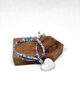 Armband, blau & silber - BySusa Accessories Hand-Made Statement Earrings Hairband Facinator Wiesn Wasn Ohrringe Stickerei Embroidery 